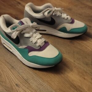 Nike Air Max Sneakers in Teal, Purple, and Gray